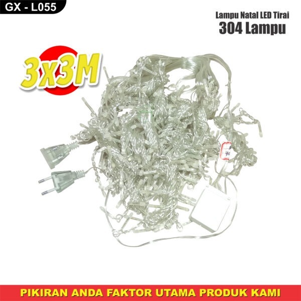 Lampu Hias LED Tirai 3x3M