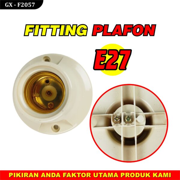 Fitting plafon Bulat Baklit Cream 5CM