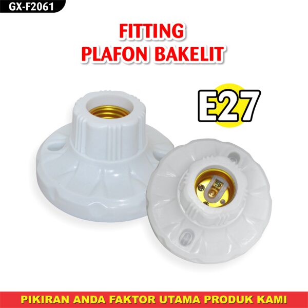 Fitting Plafon Bakelit E27 Bunga 7CM