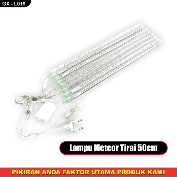 Lampu Meteor Tirai 8in1	50cm Biru