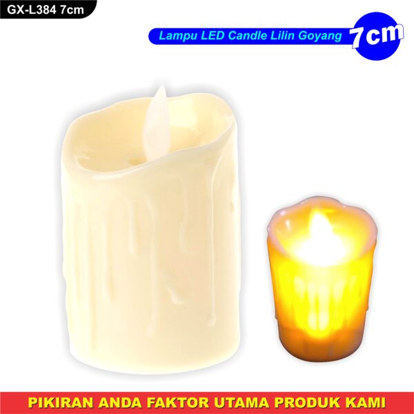Lampu Led Candle Lilin 7cm Kuning Api