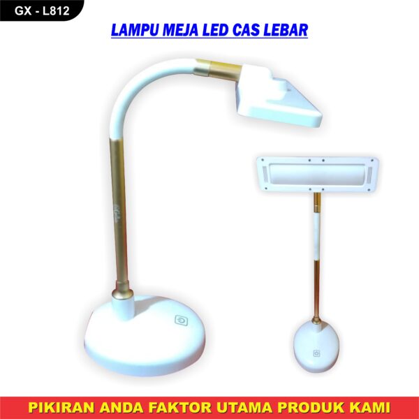 Lampu Meja Led AC/DC Stainless 18650 Lebar