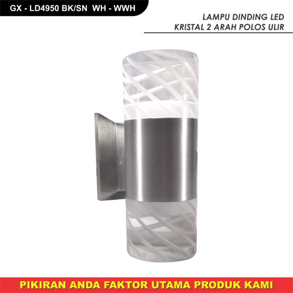 Lampu Dinding Led Kristal 2Arah Polos Ulir