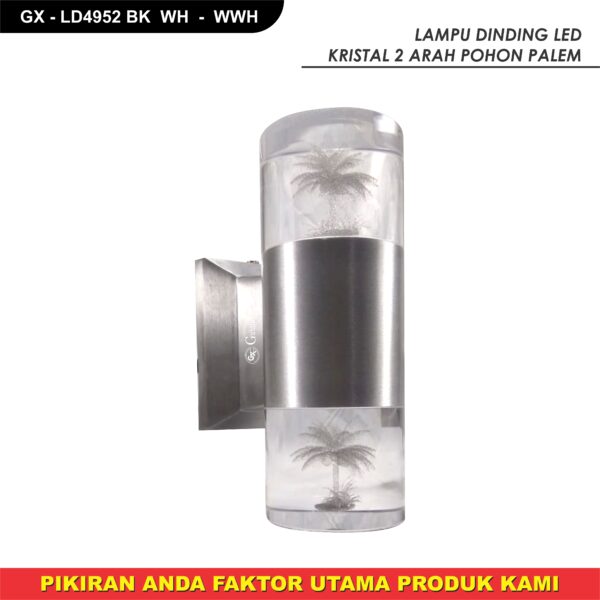 Lampu Dinding Led Kristal 2Arah Pohon Palem