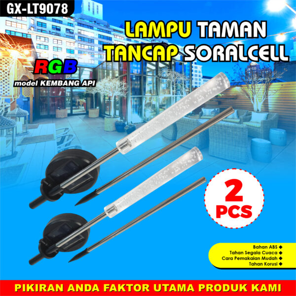 Lampu Taman Tancap Solarcell LED Aklili Kristal